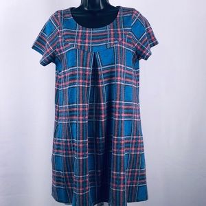 Flannel Pladed casual dress.
